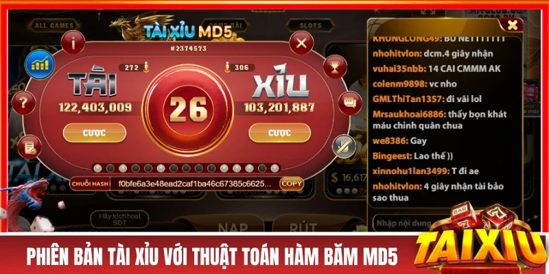 Tài Xỉu Online | Điểm Đến Giải Trí Hàng Đầu Tải App Chơi Cực Ngầu Phiên bản tài xỉu với thuật toán hàm băm MD5